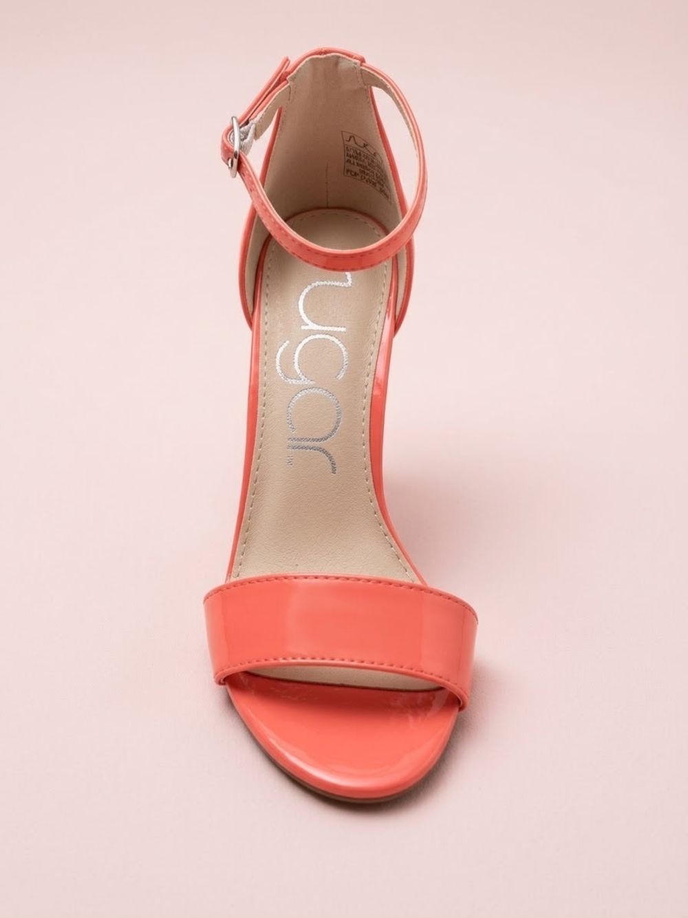 Coral Patent Ankle-Strap Sandal